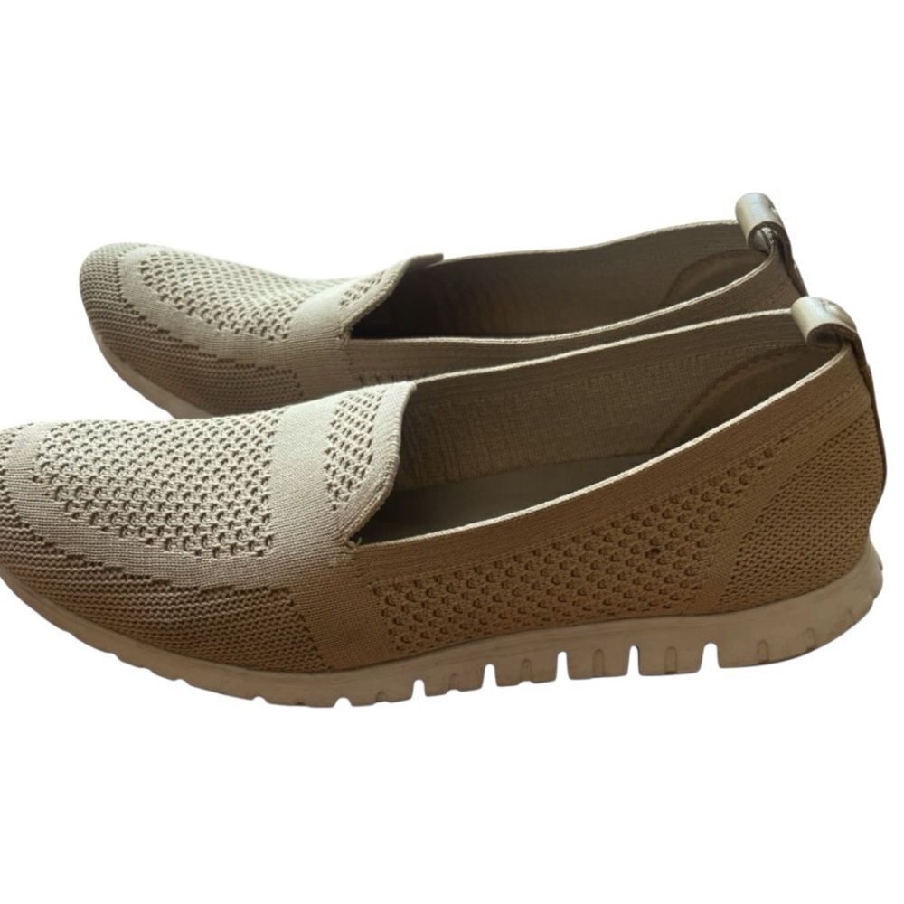 Cole Haan ZEROGRAND Beige Knit Loafers Sz 8